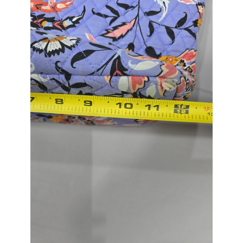 Vera Bradley Mandy Shoulder Bag Mural Garden Quilted Purple Floral Cotton Medium - Picture 4 of 14